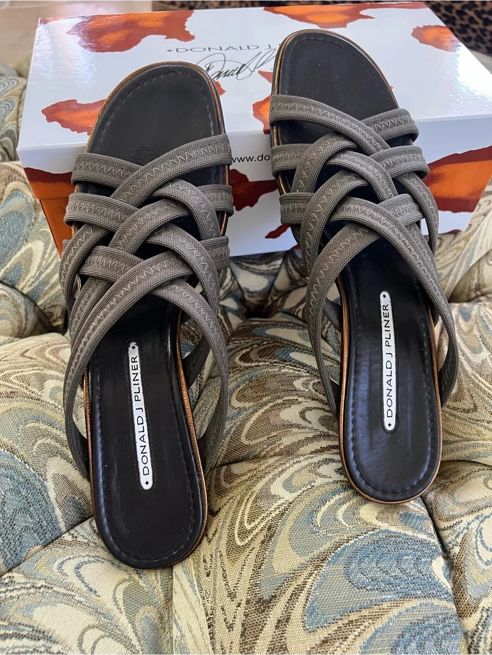 Donald Pliner Heren Strappy Slide Sandals Size 8.5 N